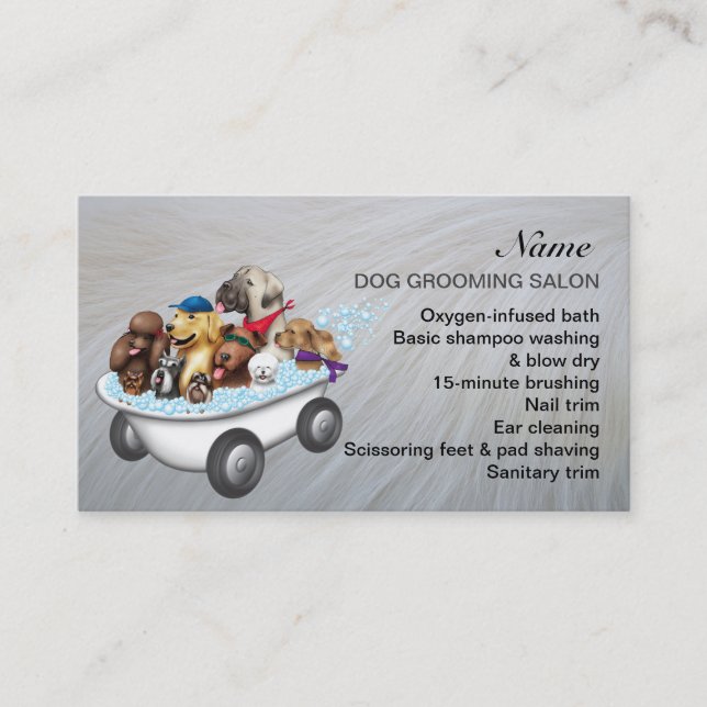 Dog grooming Salon Business Card (Front)