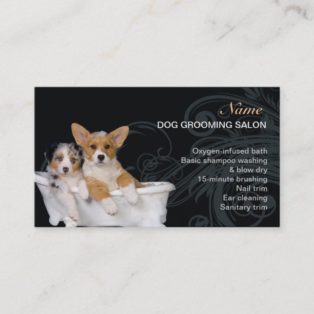 Dog grooming Salon Business Card (Front)