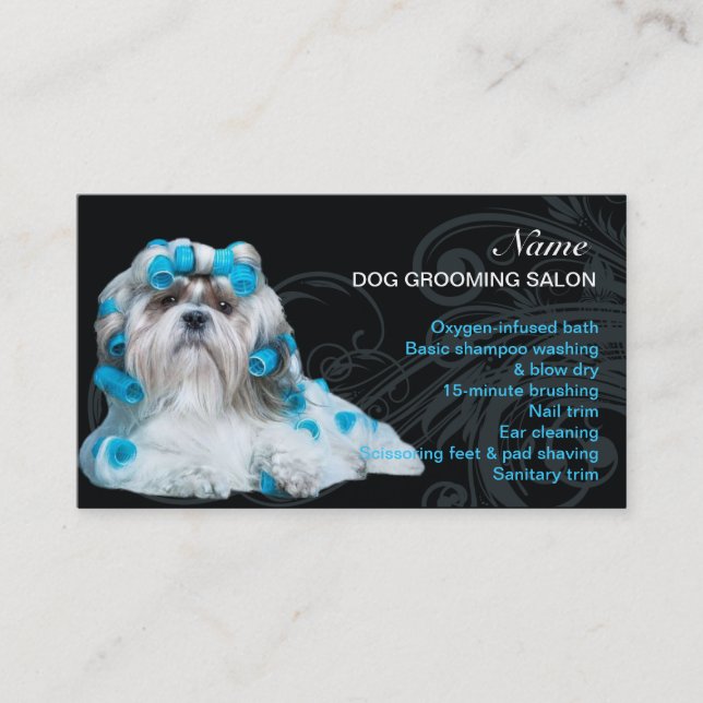 Dog grooming Salon Business Card (Front)