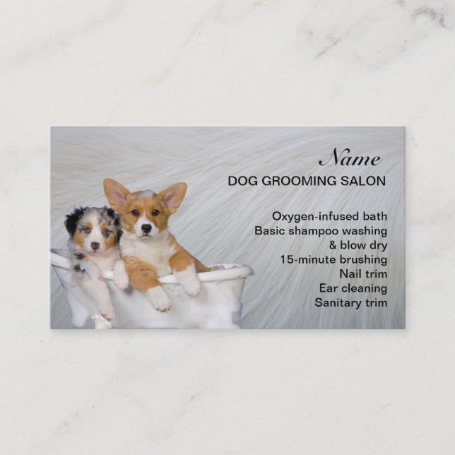 Dog grooming Salon Business Card (Front)