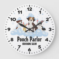 Dog Grooming Salon-Pet Groomer-Personalised Clock