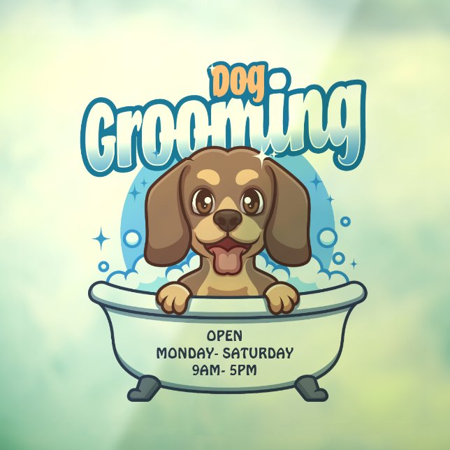 Dog Grooming Salon  Window Cling (Sheet 3)
