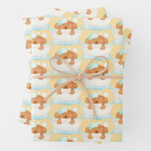 Dog Grooming Salon Wrapping Paper Sheet