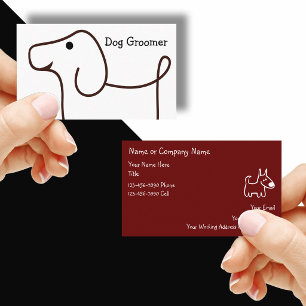 Dog Grooming Service Business Cards