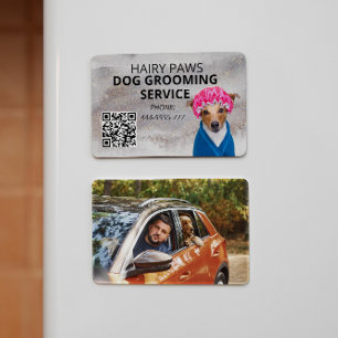 Dog Grooming Service Watercolor Business  Magnet