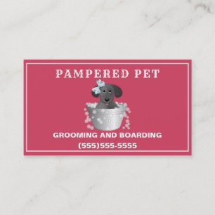 Dog Grooming Spa Appointment Business Card