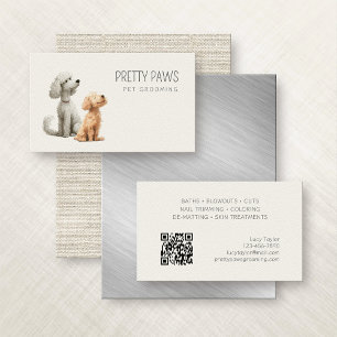 Dog Grooming Trainer Walking Sitting Business Card