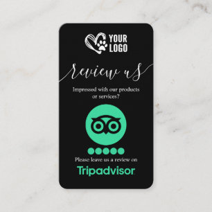 Dog Grooming TripAdvisor Review Request QR Code Business Card