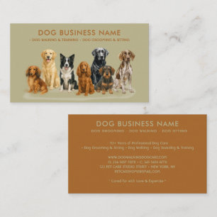 Dog Grooming Walking Sitting Training Business Card