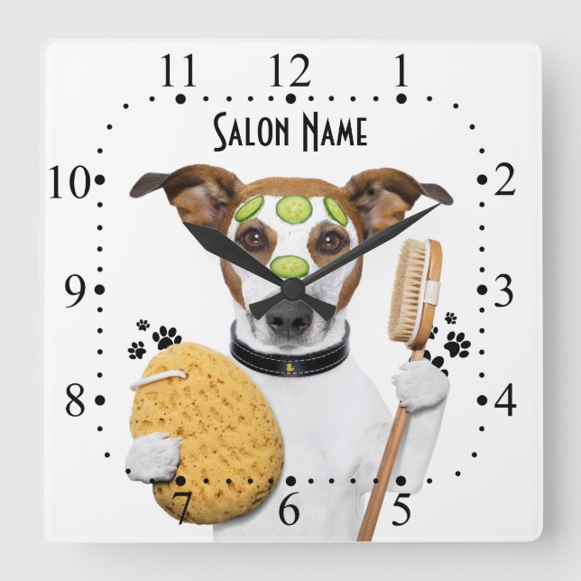 Dog grooming  Wall Clock (Front)