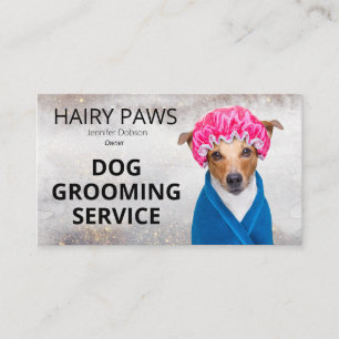 Dog Grooming Watercolor Business Card