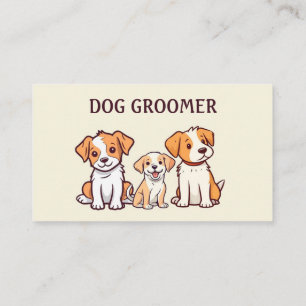 Dog grooming With Cute Dogs Business Card