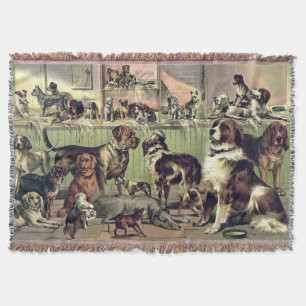 Dog Group Throw Blanket