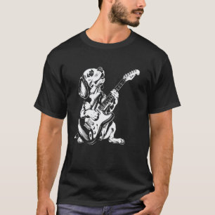 Dog Guitarist Guitar - Beagle Dad Mum T-Shirt