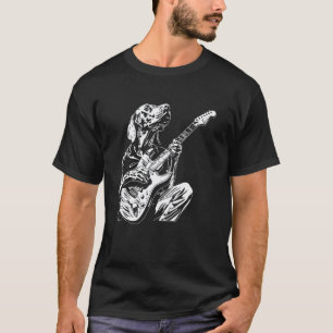 Dog Guitarist Guitar - Redbone Coonhound Dad Mum T-Shirt
