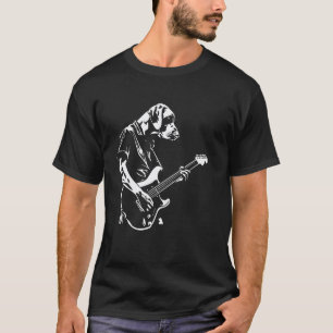 Dog Guitarist Guitar - Weimaraner Dad Mum T-Shirt