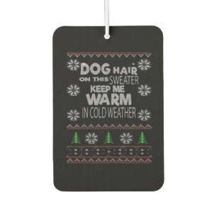 Dog Hair Christmas Sweater Essential T-Shirt Car Air Freshener