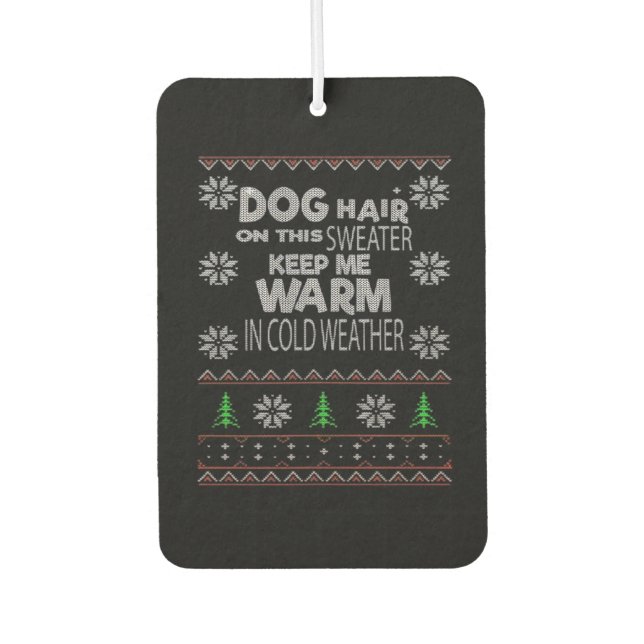 Dog Hair Christmas Sweater Essential T-Shirt Car Air Freshener (Front)