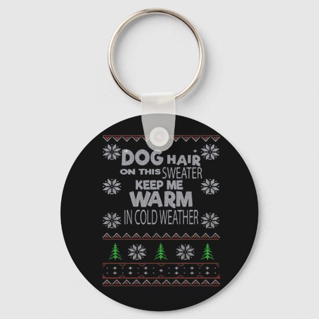Dog Hair Christmas Sweater Essential T-Shirt Key Ring (Front)