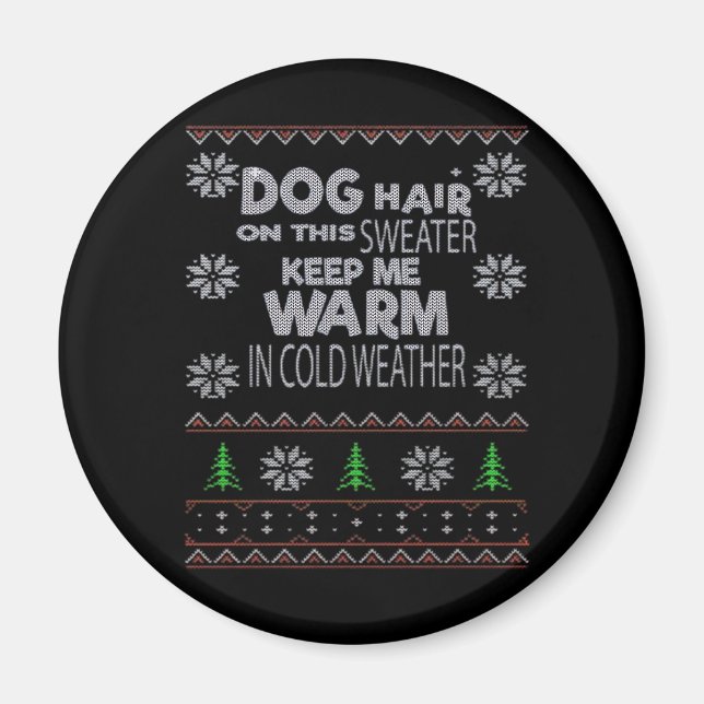 Dog Hair Christmas Sweater Essential T-Shirt Magnet (Front)
