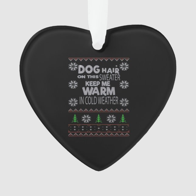 Dog Hair Christmas Sweater Essential T-Shirt Ornament (Front)