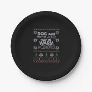 Dog Hair Christmas Sweater Essential T-Shirt Paper Plate