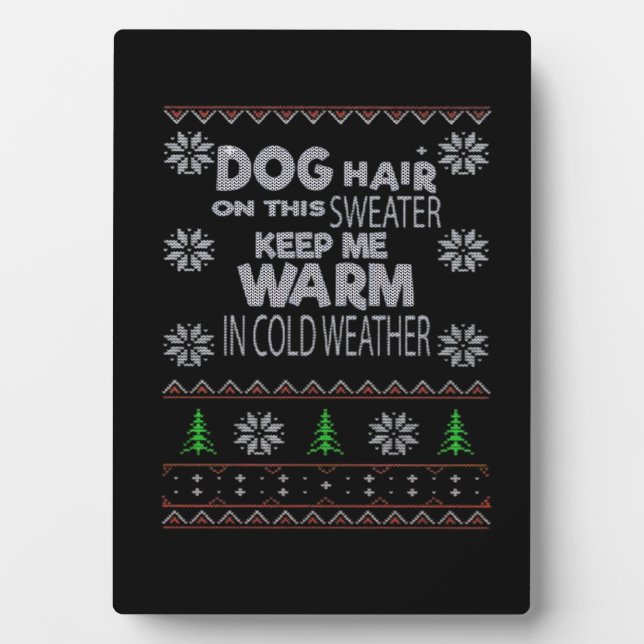 Dog Hair Christmas Sweater Essential T-Shirt Plaque (Front)