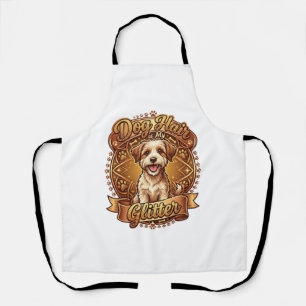Dog Hair Is Glitter Fluffy Gold Ribbon_1 Apron