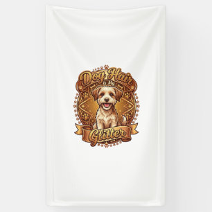 Dog Hair Is Glitter Fluffy Gold Ribbon_1 Banner