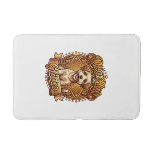 Dog Hair Is Glitter Fluffy Gold Ribbon_1 Bath Mat