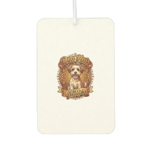 Dog Hair Is Glitter Fluffy Gold Ribbon_1 Car Air Freshener
