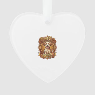 Dog Hair Is Glitter Fluffy Gold Ribbon_1 Ornament