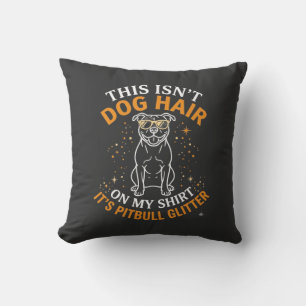 Dog Hair Pitbull Glitter Wearing Sunglasses Stars Cushion