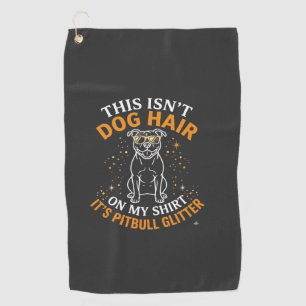 Dog Hair Pitbull Glitter Wearing Sunglasses Stars Golf Towel