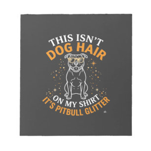 Dog Hair Pitbull Glitter Wearing Sunglasses Stars Notepad