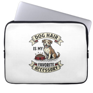 Dog Hair Shirt Vintage Engraving Funny Dog Lover D Laptop Sleeve