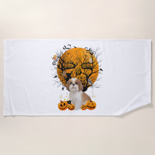 Dog Halloween Beach Towel