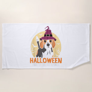 Dog Halloween Beach Towel