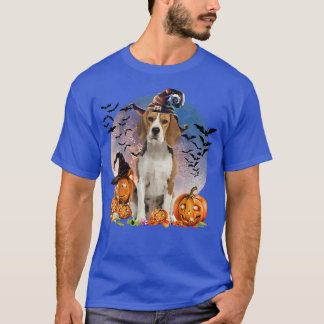 Dog Halloween Beagle Jack O Lantern Pumpkin Moon  T-Shirt
