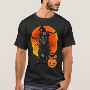 Dog Halloween Belgian Sheepdog Jack O Lantern Pump T-Shirt