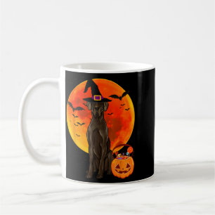 Dog Halloween Black Great Dane Jack O Lantern Coffee Mug