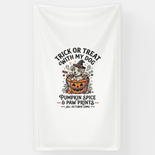 Dog Halloween Candy Night Banner