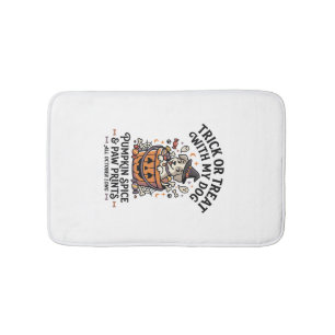 Dog Halloween Candy Night Bath Mat