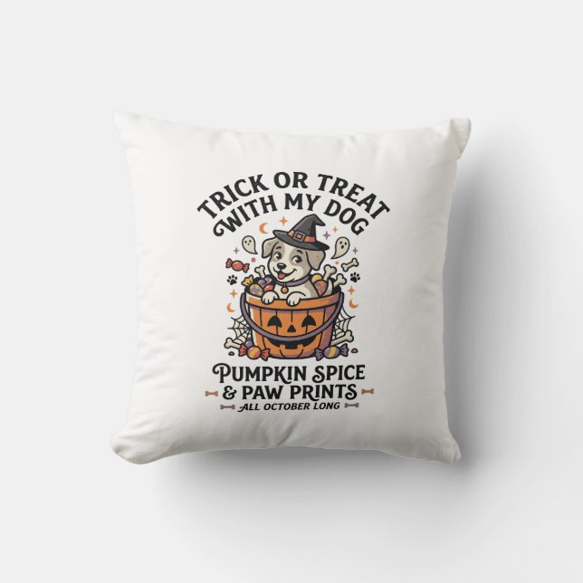 Dog Halloween Candy Night Cushion (Front)