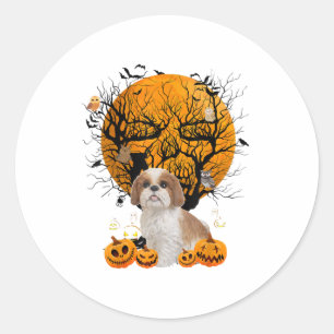 Dog Halloween Classic Round Sticker