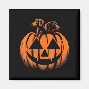 Dog Halloween Dachshund Jack O Lantern Pumpkin Magnet