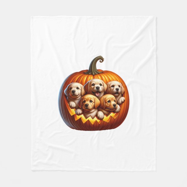 Dog Halloween Fleece Blanket (Front)
