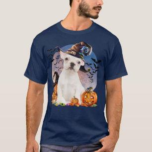 Dog Halloween French Bulldog Jack O Lantern Pumpki T-Shirt