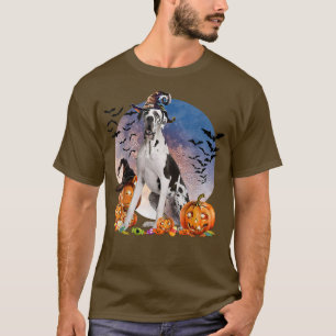 Dog Halloween Great Dane Jack O Lantern Pumpkin Mo T-Shirt