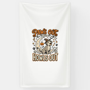 Dog Halloween Howl Party Banner
